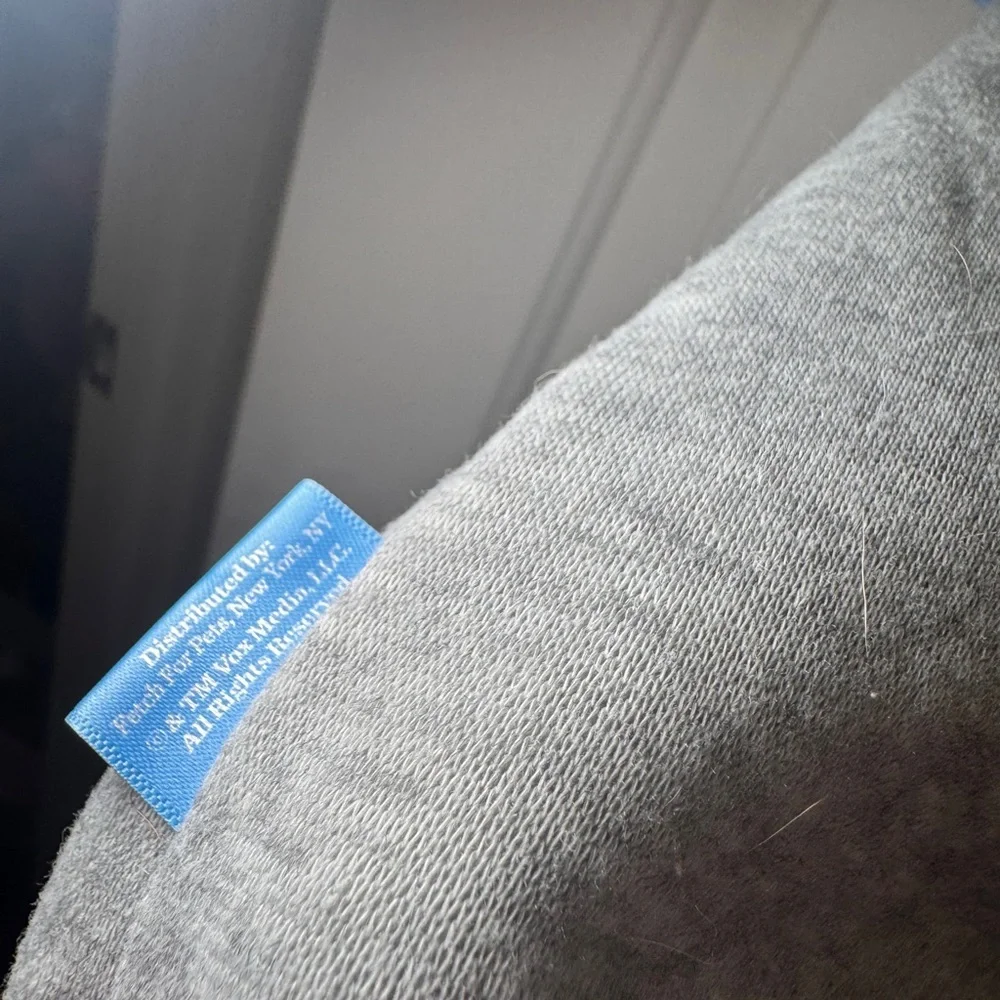 Gray and Blue Dog Hoodie